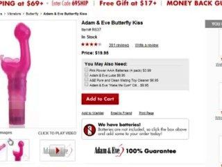 蝴蝶吻振動器出售$ 9.98只有便宜的性玩具在亞當和前夕